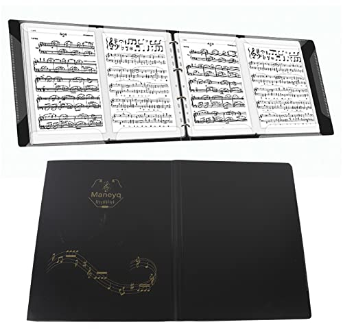 FOLOSAFENAR A4 Sheet Music Folder, 4 Pages Expandable, Waterproof, with 12 Inner Pages
