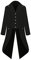 dhyuen Halloween Herren Mantel Hof Stickerei Mantel Frack Mantel Uniform Vampir Jacke Unterteile Cosplay Oberteile Classic Smoking Unisex Gehrock Schmale Passform Kostüm-Outfits（3-Black，XL）