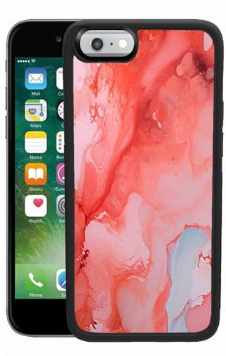 Xioolia Case Suitable for iPhone 6 iPhone 6S Plus Tire Case Designer Marble Texture-aa12 Design Pattern Soft Black TPU Rubber and PC Anti-Slip Full Body Protective Phone Case