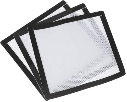 sourcing map 3PCS PC Dust Filter, 150x150mm Magnetic Frame PVC Computer Case Cooler Dustproof Mesh Cover Fan Grills for Computer Chassis Speakers, White