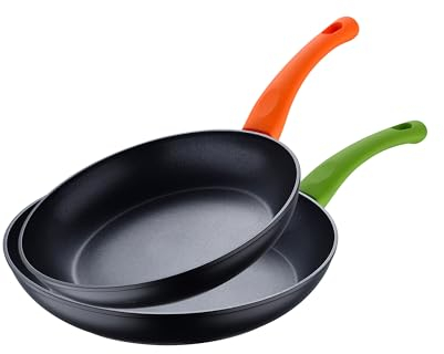 BERGNER Set 2 padelle 24+28cm linea Happy in alluminio forgiato antiaderente induzione - Testata e approvata da Gianfranco Vissani