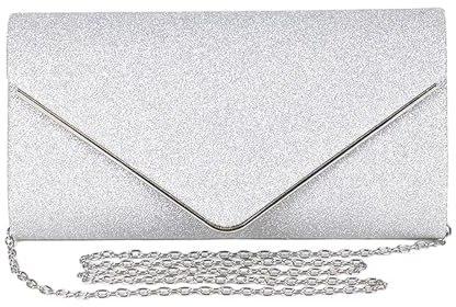 tintoke Glitzer Abendtasche,Kettentasche,Damen Clutch,Elegante Envelope Tasche,Glänzende Pailletten Abendtaschen mit Abnehmbarer Kette,Für Abschlussball, Party,Hochzeit,Muttertagsgeschenke für Mama