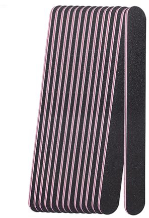 20-Pack Double-Sided Nail Files | Professional Emery Boards (180/240 Grit) | Triple-Material (EVA/PS/Sandpaper) for Home & Salon Manicure/Pedicure