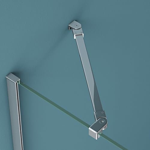 Mai & Mai Stabilizzatore di Fissaggio a Parete In Vetro per Parete Doccia, Girevole a 180° Per Vetri Di Spessore 6-10mm, Stabilizzatore Per Box Doccia in Alluminio, Forma: Rettangolare