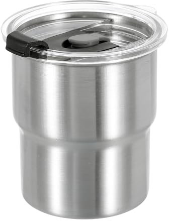 sourcing map Vasos de acero inoxidable 304 con tapa, vasos de agua de doble pared de metal de 10 onzas, vaso inastillable para el hogar, oficina, bar, restaurante