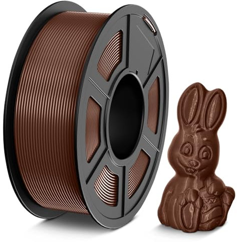 TECBEARS PETG Filament 1.75 mm Braun, Stärker Zähigkeit PETG 3D Drucker Filament, 1kg Spule, Maßgenauigkeit +/- 0,02 mm, Kompatibel mit FDM Drucker,Schokolade
