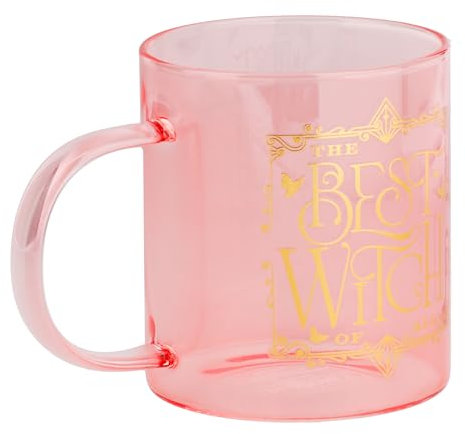 Wicked Movie Glass Mug & Socks Gift Set - Officially Licensed Disney Gift Fans, Pink Tinted The Best Witch of All Mug & Cozy Emerald City Ankle Socks | Paladone