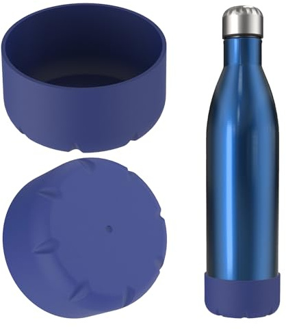 Linkidea 2er-Pack Trinkflaschenhüllen, kompatibel mit 25oz Original-, BJPKPK- und Konokyo Cola-Flaschen (25oz), Silikon-Flaschenbodenschutz, Flaschenschutz (Marineblau)