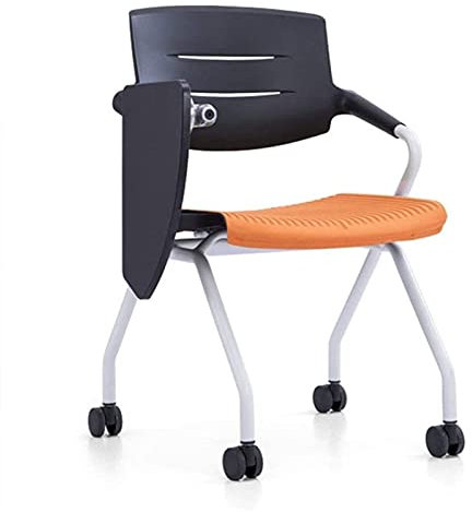 SJHDHDA Bürostuhl, Tisch und Stuhl, Computerstuhl mit Schreibtafel, einziehbar, zusammenklappbar, mit Tablet-Arm Learned extensively