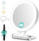 B Beauty Planet Kosmetikspiegel mit Beleuchtung, 30 fache/1-fach Doppelseitige Tischspiegel,3 Farblichter, DimmbarerSchminkspiegel,Reisen Kosmetik Spiegel mit Beleuchtung(Weiß 30x Kosmetikspiegel)