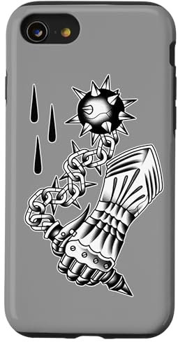 Flail and Armor Mittelalterliche Bluttropfen Blackwork Traditional Hülle für iPhone SE (2020) / 7 / 8