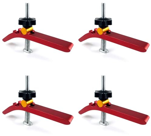 Remingtape 4X Holzbearbeitungs-T-Schienen-Niederhalter-Klemmsatz Aluminium-T-Nut-Tisch Werkbank Holzvorrichtung Vorrichtungs-KlemmblöCke Druckplatte B
