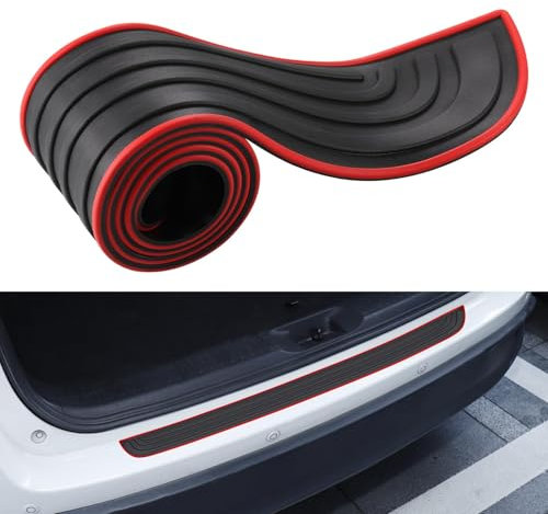 XIYUANFA Protection de Seuil de Chargement en Caoutchouc pour Fiat Panda III (319) 2011-, Bande de Protection Pare Choc Protege Pare Choc Arriere,B-90cmx7cm