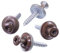SECCARO Spenglerschraube 4,5 x 25 mm, RAL 8011 nussbraun, Edelstahl A2, EPDM-Dichtscheibe 15 mm, TX/Innensechsrund, 100 Stück