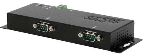 EXSYS EX-6122-2 Ethernet zu Seriell 2 x RS-232/422/485 mit 9 Pin Stecker inkl. Virtual Com Software