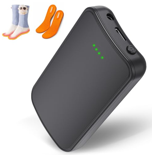 4000mAh Powerbank mit DC-Anschluss für Beheizbare Handschuhe & Socken | 3,7V 2A DC-Anschluss, Gebogenes Design, Ersatz-Akkupack für Beheizbare Kleidung, Heizkissen, Stiefel, Schuhe & Mützen