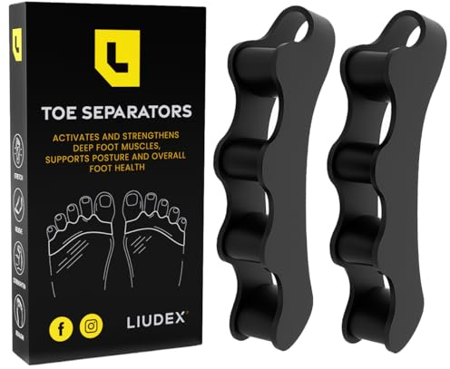 LIUDEX Toe Separator for Men and Women Bunion Toe Spacers Spreaders and Hammer Toe Correctors Toes Alignment and Bunion Correction Foot Pain Relief and Support for Overlapping Toes One Size Fits All