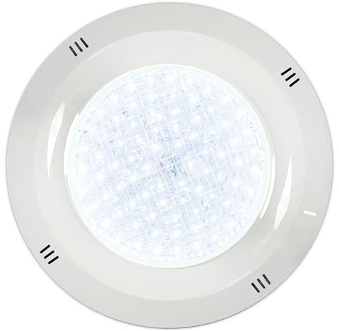 SWIMHOME Warmpool Foco LED Piscina Superficie 18W 12V AC Blanco Frío 6000K IP68 29cm Cruceta 4 Tornillos