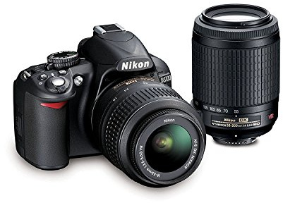Nikon D3200 24.2 MP CMOS Digital SLR Camera with 18-55mm and 55-200mm VR DX Zoom Lenses Bundle
