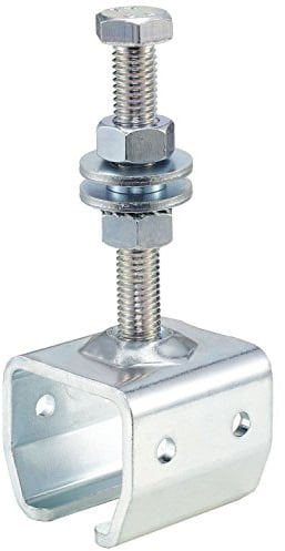 Gedotec Helm Agrar Höhenverstellmuffe 334 für Schiebetor Profil 300 | Deckenmuffe höhenverstellbar für Wandwinkel 304 WD | Stahl blau verzinkt | 1 Stück - Schienen-Befestigung für Laufschienen & Tore