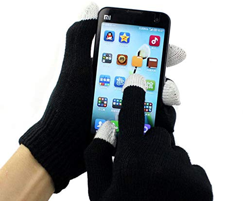 PfX] Winter Handschuhe mit integrierter Touchfunktion (M, Schwarz)