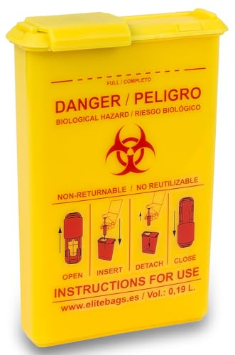 Elite Bags QVM-00077/02 - Combio's conteneur matériel biocontaminé de poche jaune