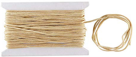WedDecor Nylon Tressé Cordon 1.5 mm Paracord Satin Entortillé Synthétique Corde Queue de Rat Cordons pour Artisanat, Perlage, Macramé, Gland,DIY Projets, Accessoires, 10M - Crème, 10M