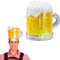 Amakando Divertido Sombrero Oktoberfest Jarra de Cerveza para Adulto/Amarillo/Cómico Sombrero de Fiesta Vaso de Cerveza Fiesta de Verano y BBQ