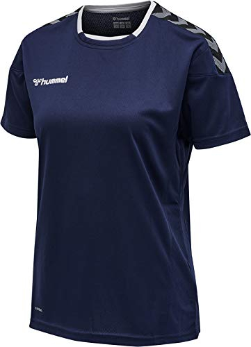 HUMMEL Damen Hmlauthentic Poly Jersey Woman S/S Trikot, Marine, L EU