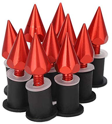 Set di bulloni per chiodi del parabrezza, Qiilu Bulloni per parabrezza parabrezza, viti M5 dadi dadi parabrezza kit di installazione accessori per modifica moto(rosso)