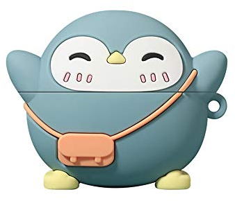 Kompatibel mit Airpods Fall, Silikon 3D niedlichen Tier Pinguin Huhn Ente Rentier Piggy Fun Cartoon Charakter Airpod Abdeckung, Kawaii lustige Mode Coole Design Haut (AirPods Pro, Smile Penguin)