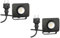 ledscom.de 2 Stück LED Gartenstrahler WEGA für außen, IP44, Stecker, schwarz, 10 W, 935lm, warmweiß