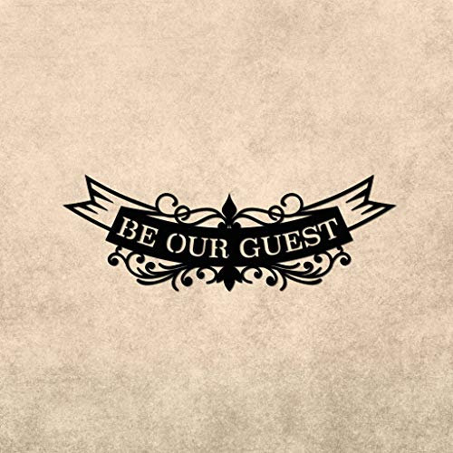 Be Our Guest - Placa decorativa de metal para pared (45 cm, acero CorTen oxidado)
