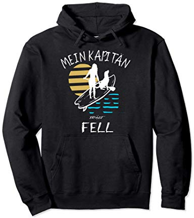 Stand up Paddling SUP Board mit Hund für den Wassersport Pullover Hoodie