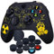 YoRHa Silicone Rubber Back Dots Carving Customizing Skin Cover for Xbox Series X/S Controller x 1(Radiation Yellow) with Pro Thumb Grips x 10