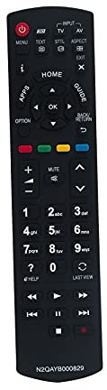AULCMEET N2QAYB000829 Telecomando sostitutivo compatibile con TV OLED 4K Panasonic TX-48AXW634 TX-55AX630E TX-60AS650E TX-L47ET60E TX-P55ST60Y TX-40ASR650 TX-48ASR650 TX-55ASR650 TX-50AS650