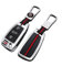 Happyit Alliage de Zinc + Silicone Couverture de Cas de Clé de Voiture Convient pour Audi Sline A3 A5 Q3 A6 C5 C6 A4 B6 B7 B8 TT 80 S6 3 Boutons FOB Clés Porte-clés Accessoires (Argent)