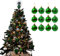 Simply Products Christmas Tree Decoration Baubles 3.8cm - Great Christmas Tree Hanging Ball Decorations, Matte & Glitter Baubles Pack of 12-3.8cm (Dark Green Matte & Glitter)