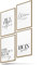BLCKART Poster-Set Küche - 4 moderne Wandbilder mit Sprüchen - Premium Poster für Esszimmer - Bilder zur Wanddekoration - Größe A3