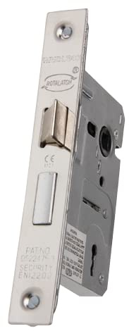 UAP 3 Lever Mortice Sash Lock 65mm - Door Lock with Key, Door Latch Mortice Lock for Internal and External Doors, Lever Mortice Sashlock (Polished Stainless - 65mm)