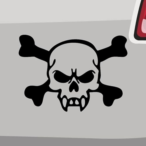Totenkopf Aufkleber 6 Größen 21 Farben Skull Bones Jolly Roger Halloween Knochen