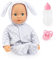 Bayer Design 93822AC Babypuppe Anna, spricht 24 Babylaute, weicher Körper, Schlafaugen, Schnuller, Flasche, 38 cm, grau