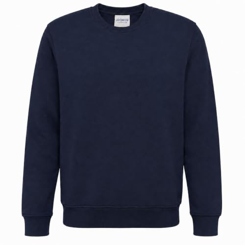 Mad Ink Men's Classic Red Solid Crewneck Sweatshirt Jumper Top - Large