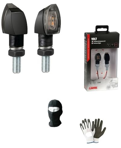 Kompatibel mit Suzuki SV 650 Paar LED-Blinken, zugelassen, für Motorräder, Lampen, Sport, Micro 12 V, Schwarz mit orangefarbener Leuchte, 36 x 18 mm