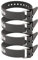 Appia Straps - Spanngurte 35cm Grau (4er Pack) inkl. Strap-Keeper für Fahrrad, Ski, Bikepacking, Camping, Heimwerken aus TPU mit rostfreier Aluminium-Schnalle