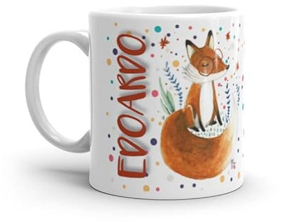 Paolo Chiari Tazza in Ceramica Personalizzata con Nome Maschile, Made in Italy, Multicolore (Bianco, 300 ml, Edoardo)