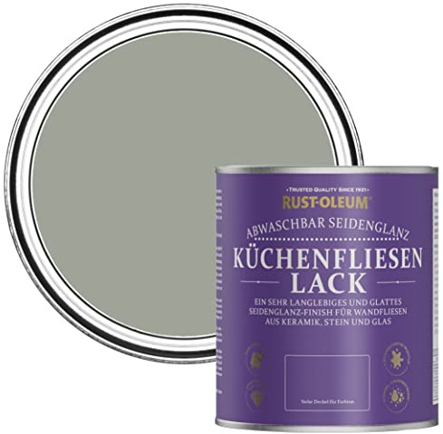 Rust-Oleum Green water resistant Kitchen Tile Paint in Satin Finish - Tea Leaf 750ml