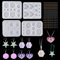 FineInno 4 Stück Ohrringe Epoxidharz Formen,Schmuck Gießformen,Earring Resin Molds,Silikonformen DIY Anhänger Halskette