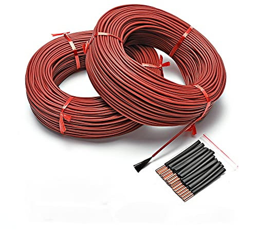 errorpot 220V WiFi App Control infrarrojo Sistema de calefacción por Suelo Radiante azulejo de Suelo Cable de calefacción de Fibra de Carbono con termostato-30m