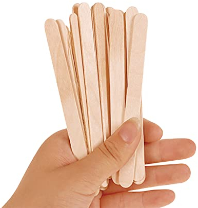 50pcs Big Jumbo Lolly Sticks - Wooden Craft Sticks for DIY Crafts & Plant Labels - 150mm X 18mm (15x1.8cm)